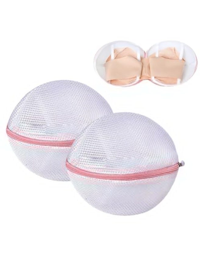 CLENEA 2Pcs Underwear Laundry Bag with Zipper, Bra Washing Bag for Laundry Mesh，Honeycomb Mesh Laundry Bags for Delicates, Pink - Image 1